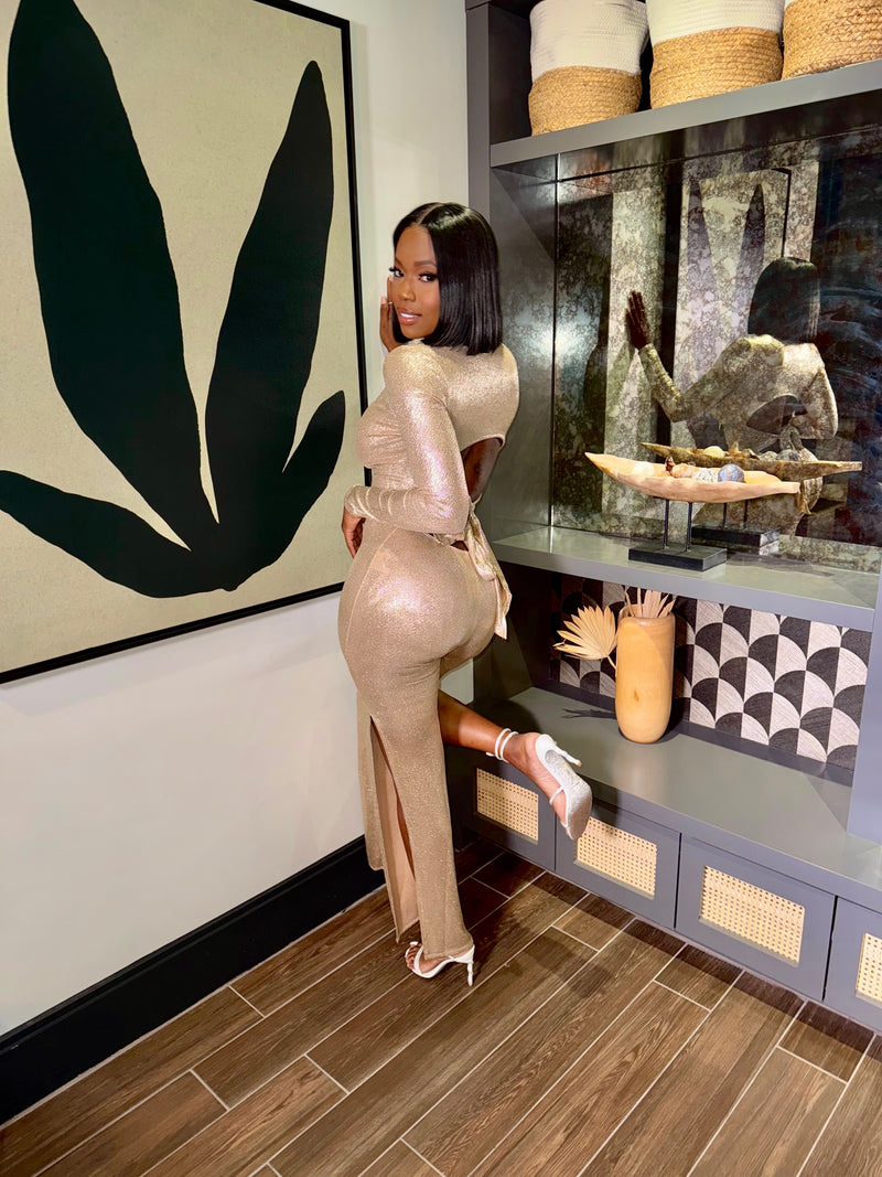 Shimmer Tie Back Jumpsuit