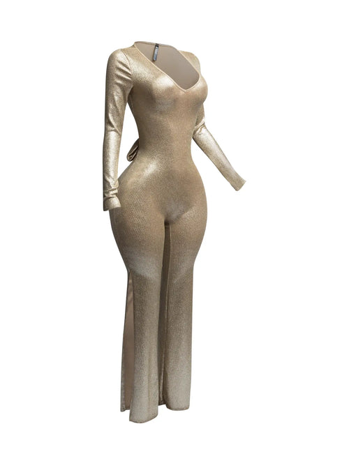 Shimmer Tie Back Jumpsuit