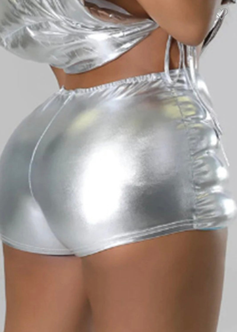 Chrome Bubble Shorts