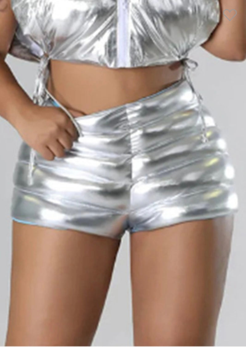 Chrome Bubble Shorts