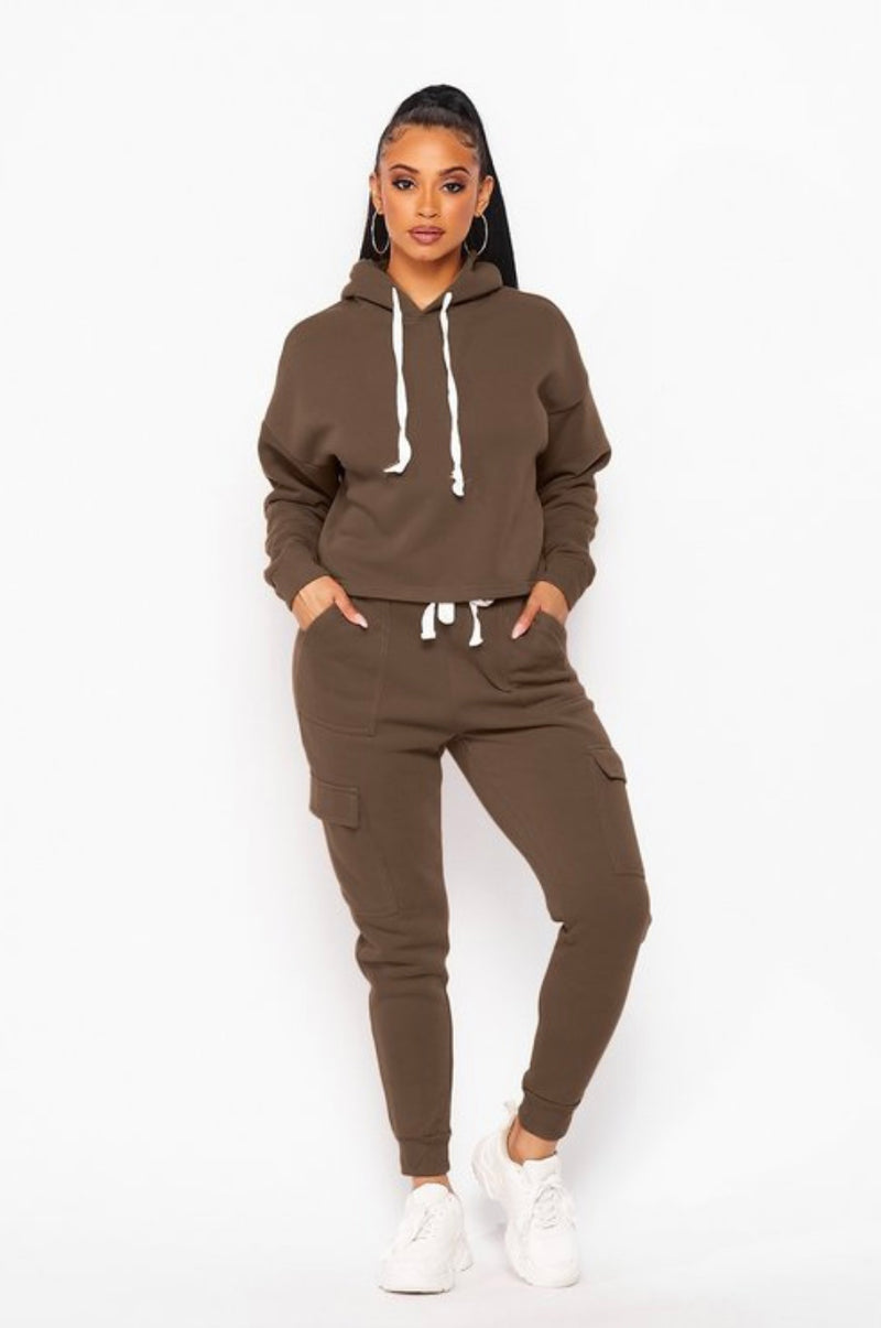 Cozy Sweatsuit - Brown